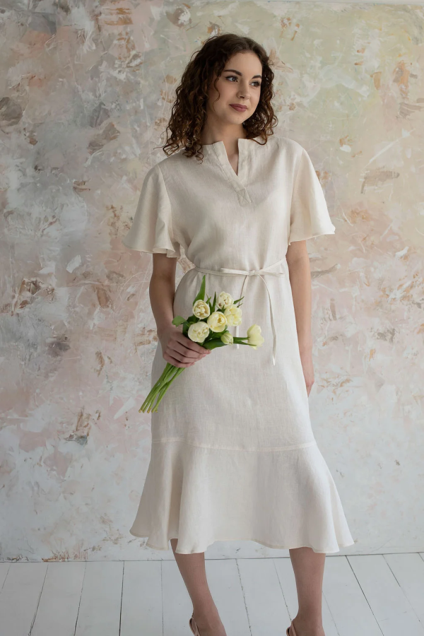 Amber linen. VIVIAN lininė suknelė