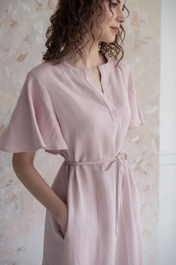 Amber linen. VIVIAN lininė suknelė