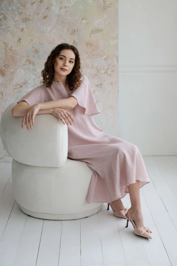 Amber linen. VIVIAN lininė suknelė