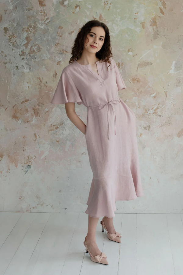 Amber linen. VIVIAN lininė suknelė