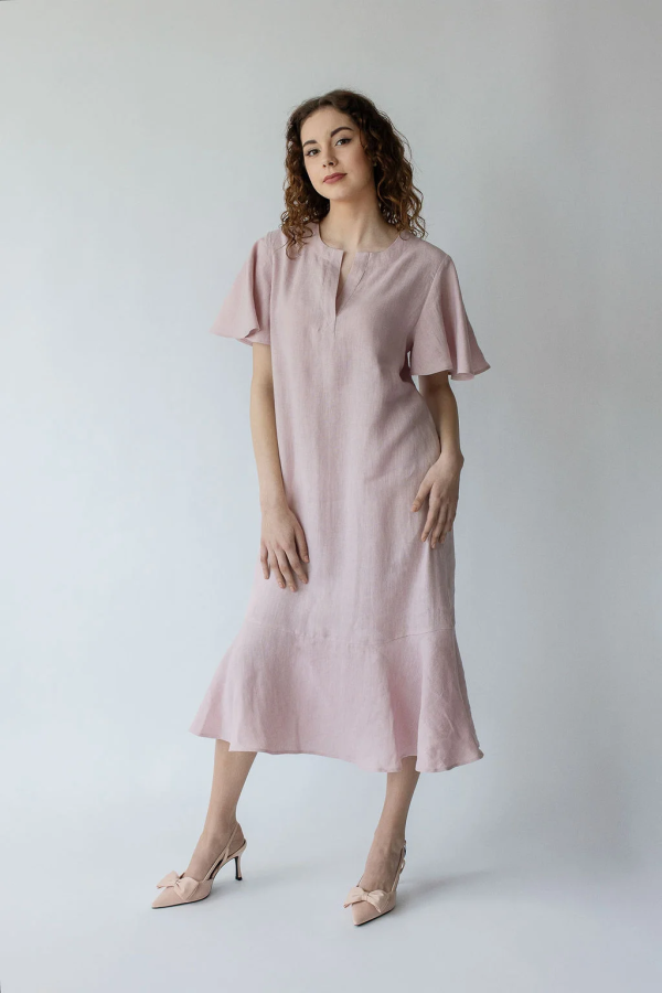 Amber linen. VIVIAN lininė suknelė