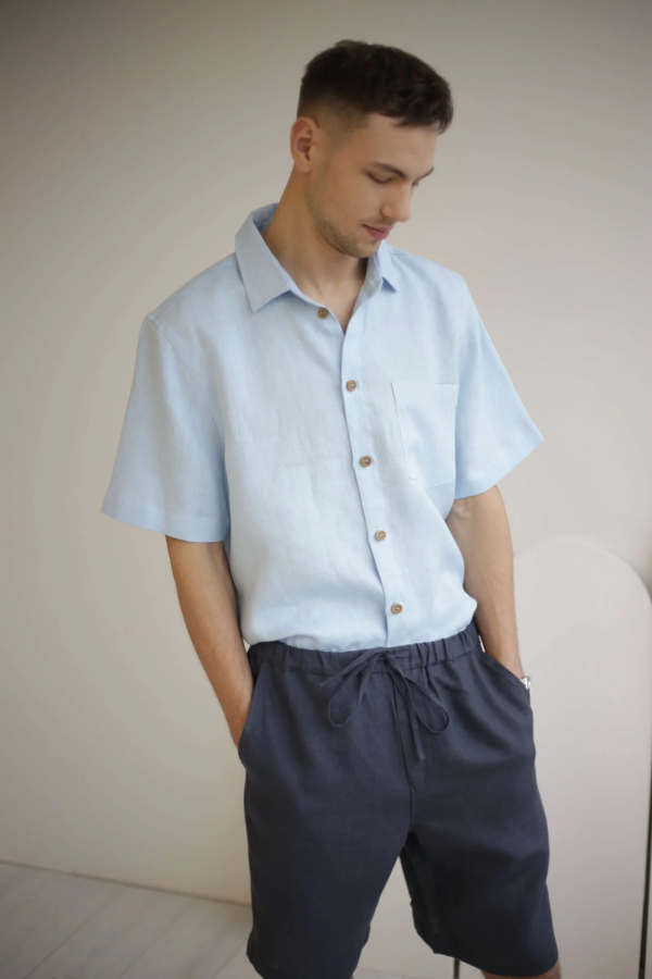 amber linen. Vyriški lininiai marškiniai HAVANA 
