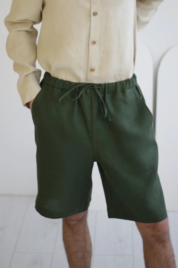 amber linen. Vyriški lininiai šortai MIAMI