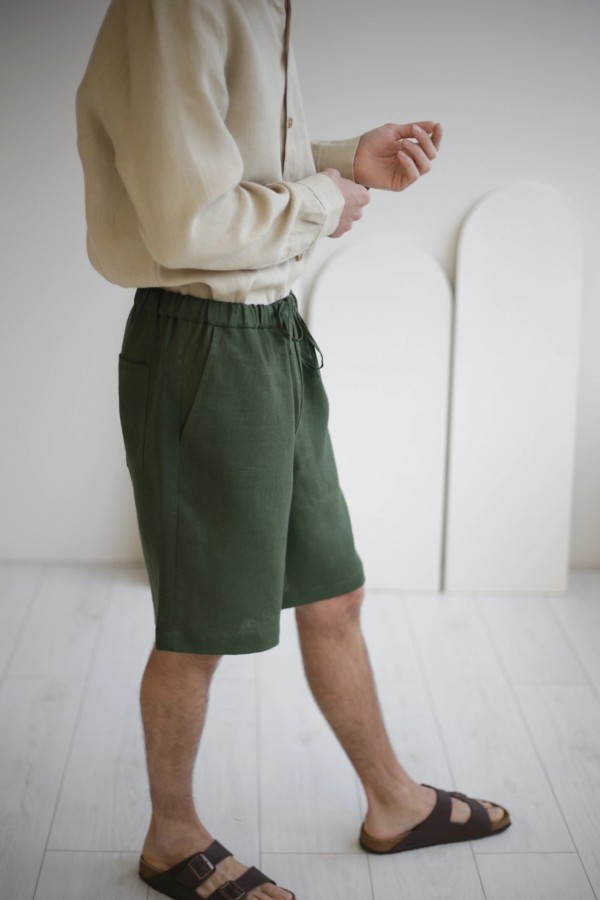 amber linen. Vyriški lininiai šortai MIAMI