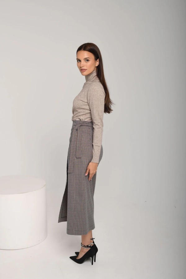 A.P. Line. Rowan pilkas langeliais sijonas A.P. Line. Rowan pilkas langeliais sijonas