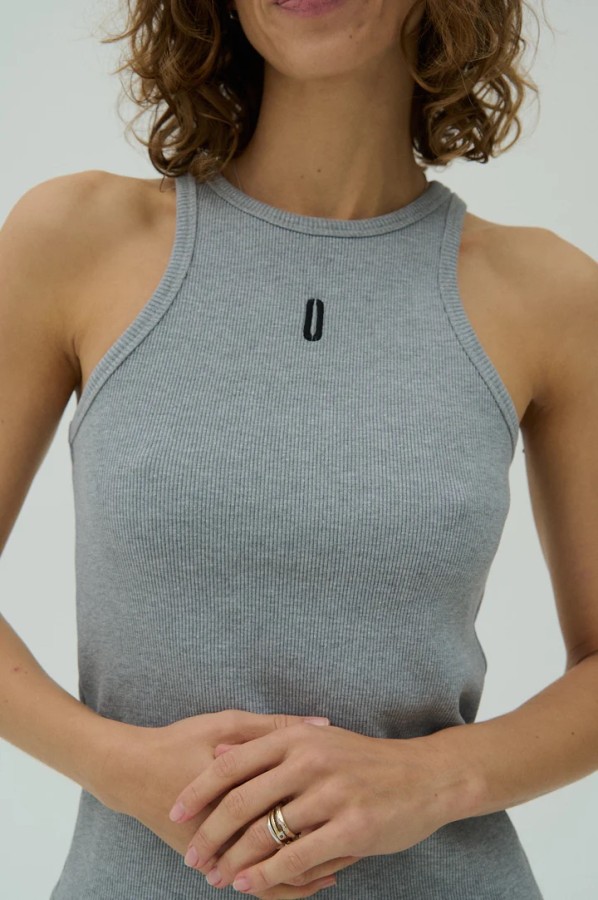 arelo. Tank Top Pilka Juoda