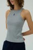 arelo. Tank Top Pilka Juoda