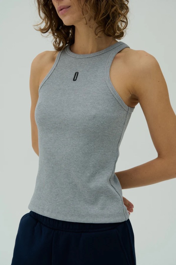 arelo. Tank Top Pilka Juoda