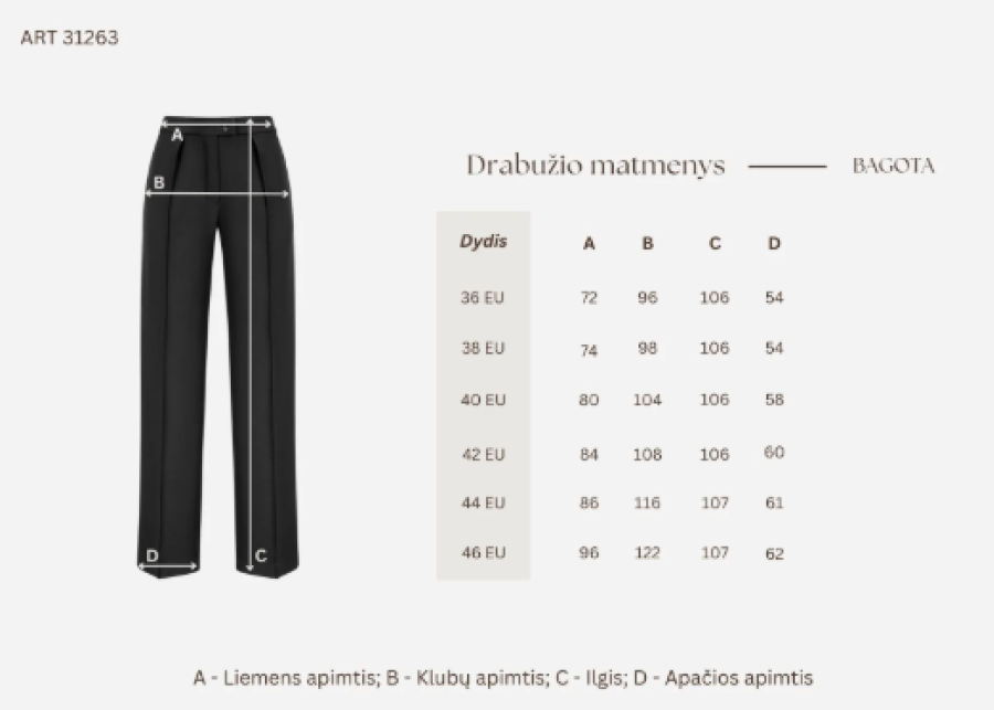 BAGOTA. JUODOS KELNĖS