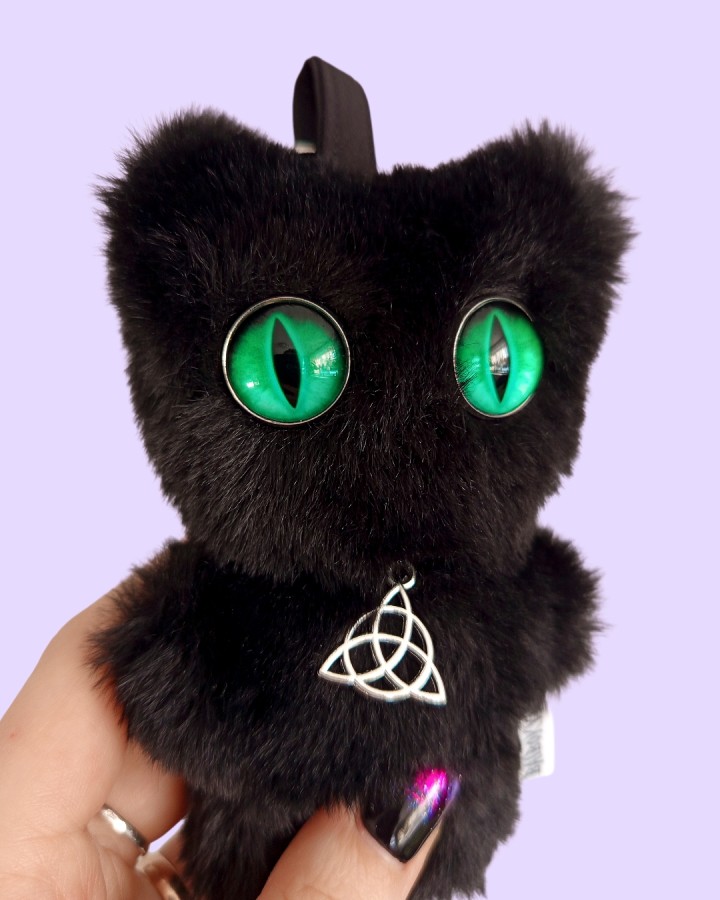 Baibokynas. Juodas katinėlis pakabukas