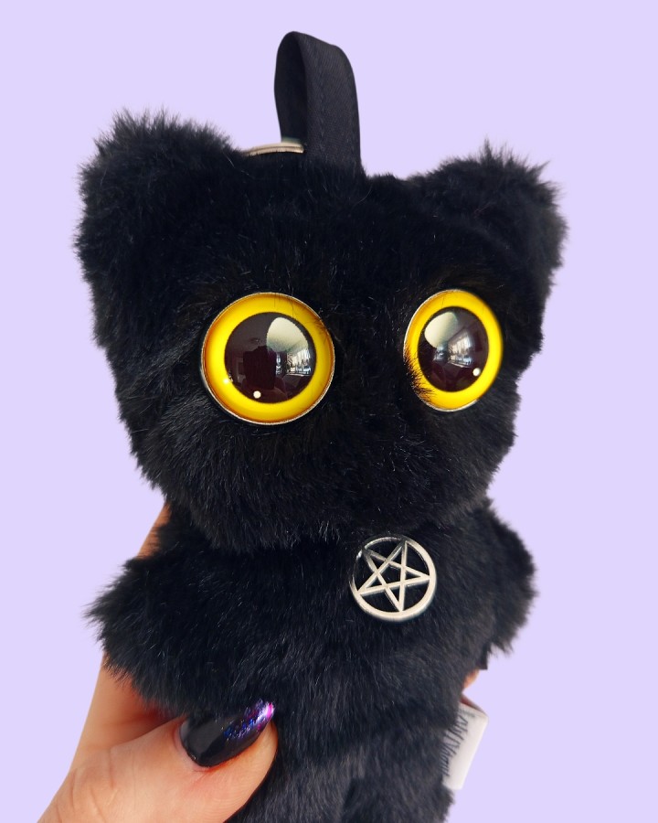 Baibokynas. Juodas katinėlis pakabukas