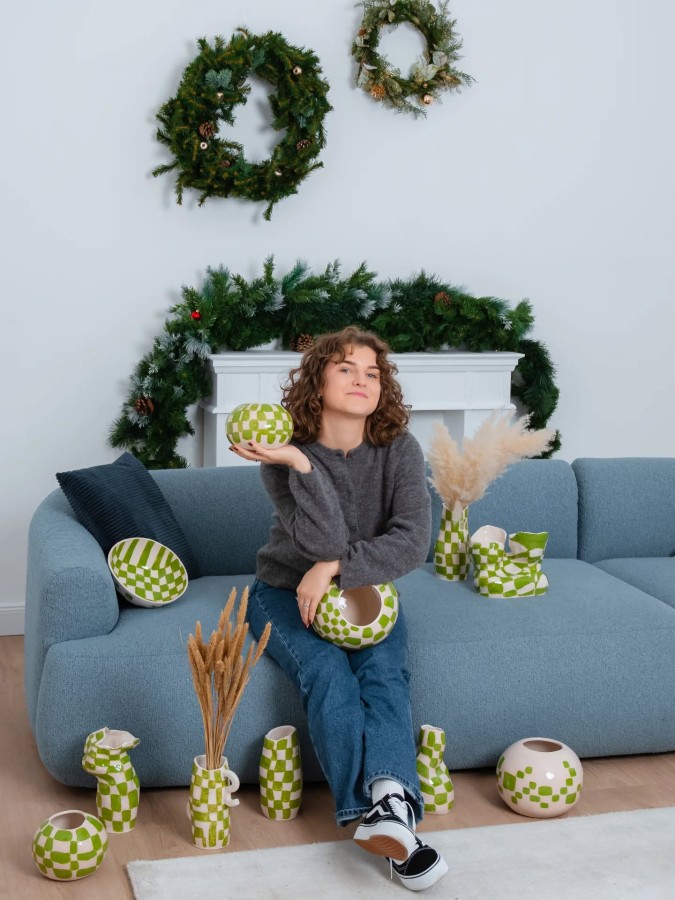 btrfl deco. apvali didelė vaza