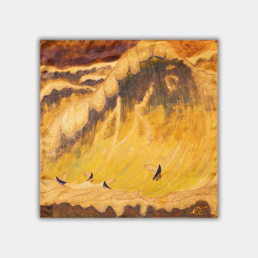 donum. Šilkinė skarelė - Jūros sonata 68x68