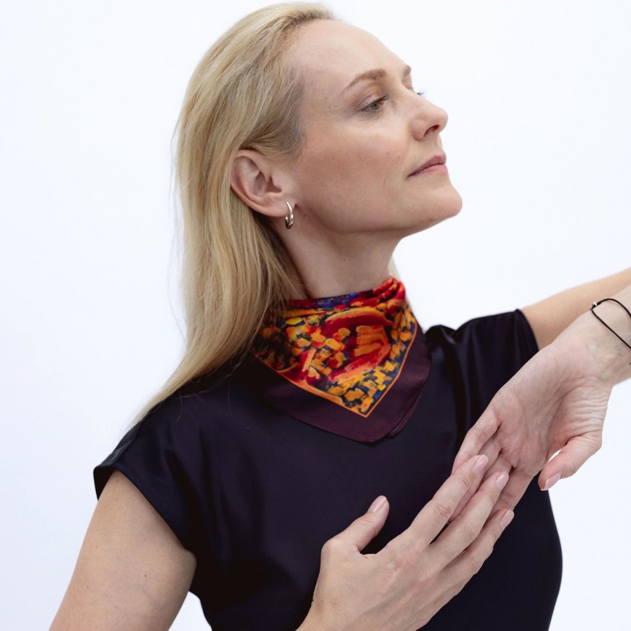 Donum. Šilkinė skarelė - Laivai | 68x68 Donum. Šilkinė skarelė - Laivai | 68x68