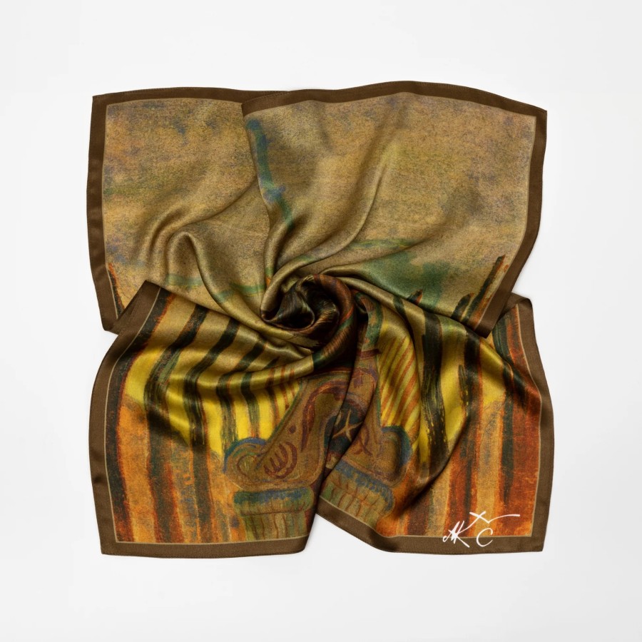 Donum. Šilkinė skarelė Saulė eina Skorpiono ženklu 68x68 