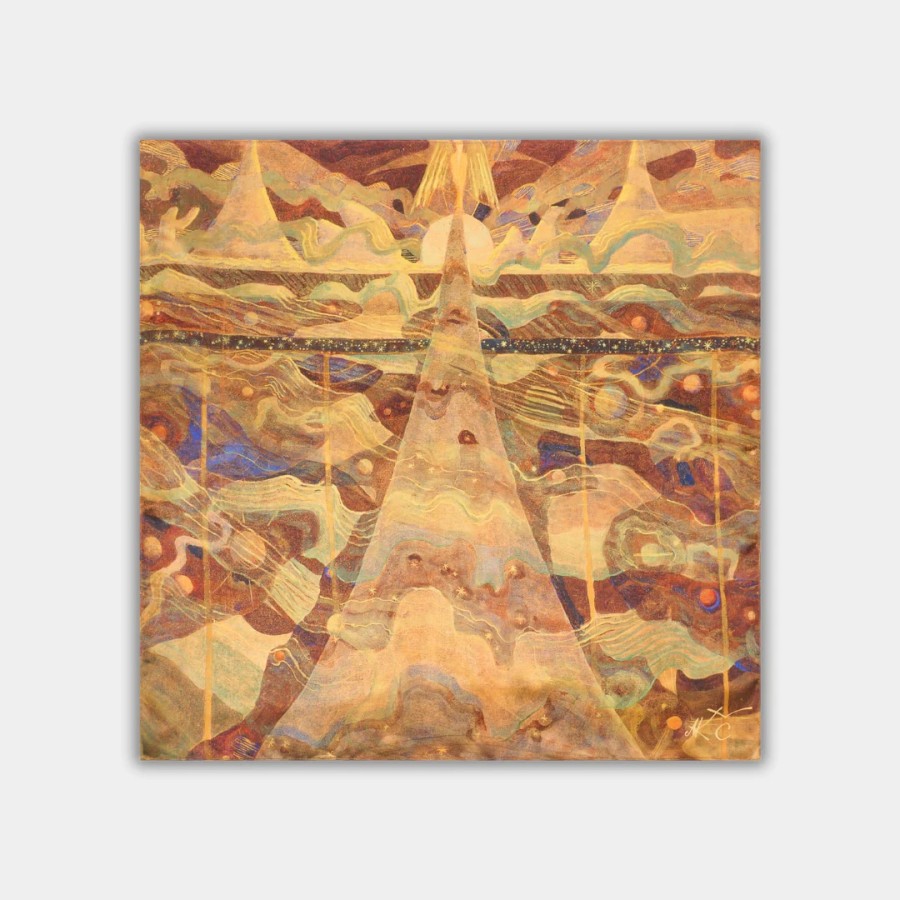 DONUM. Šilkinė skarelė Žvaigždžių sonata | 68x68 