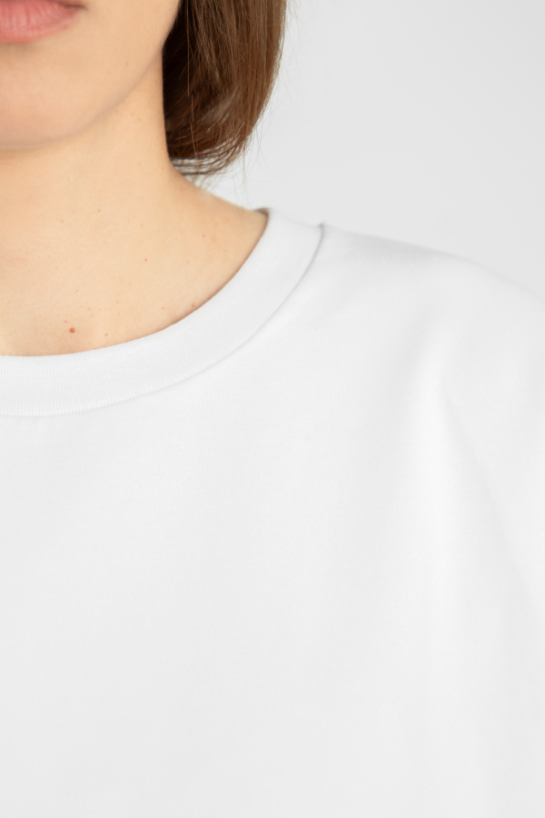 dzen. Oversize balti marškinėliai