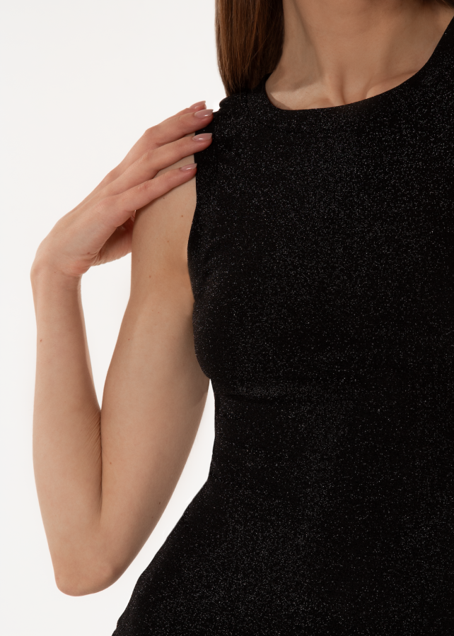 dzen. juodi Marškinėliai be rankovių