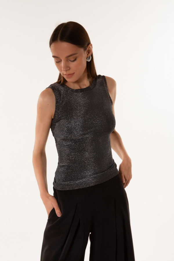 dzen. sidabro Marškinėliai be rankovių