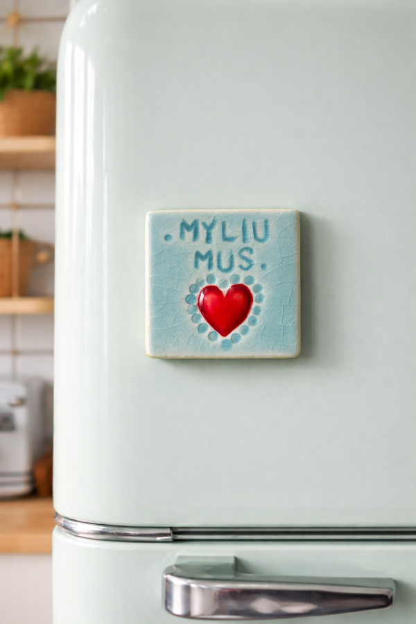 ERNESTA CERAMICS. magnetukas myliu mus