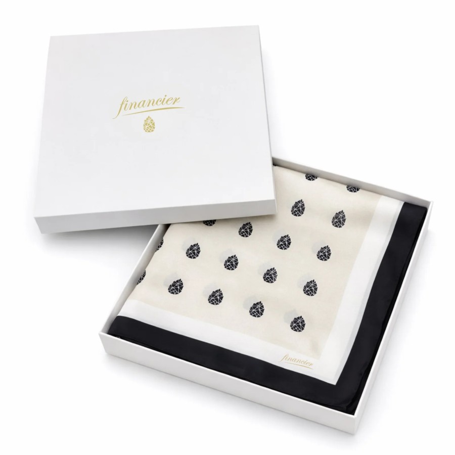 Financier. Šilkinė skarelė Pearl