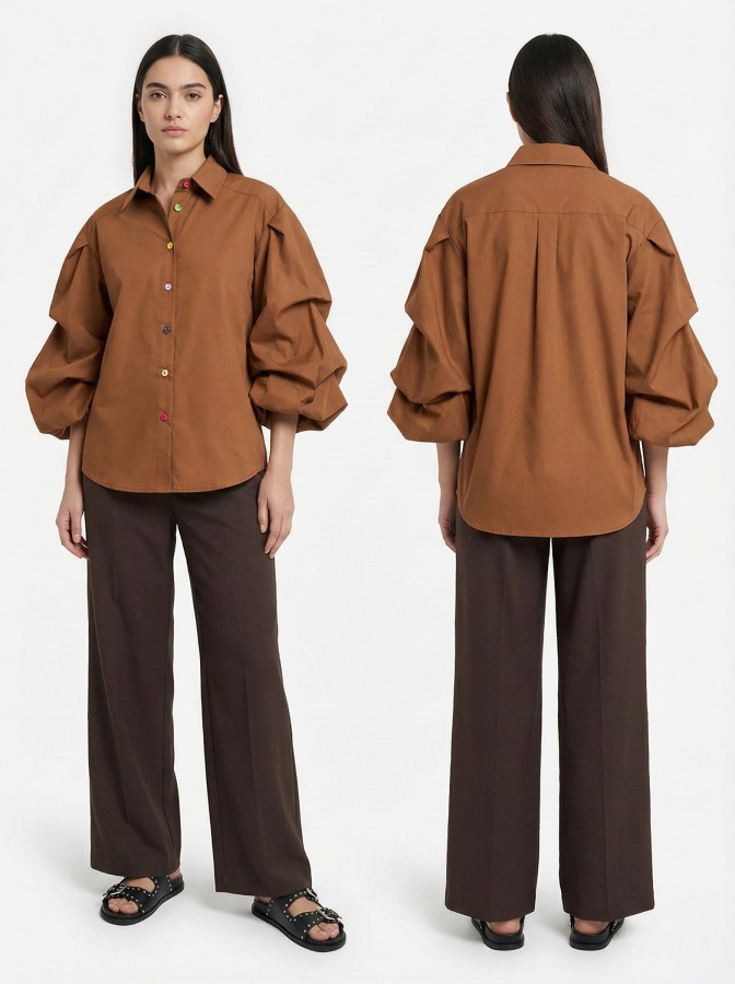 Go Mante. marškiniai rudi