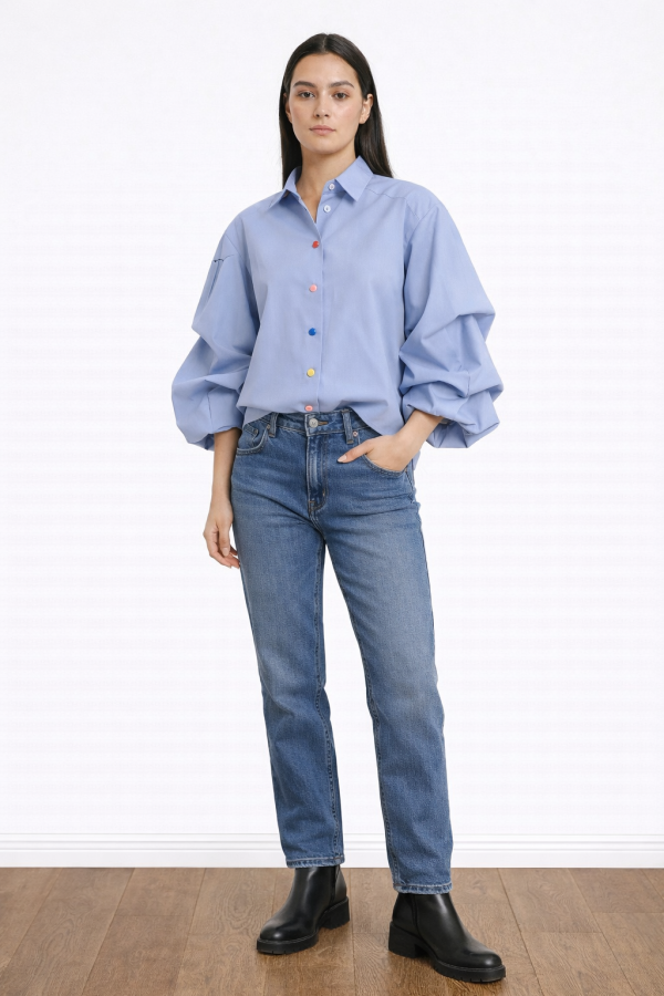 Go Mante. marškiniai žydri 