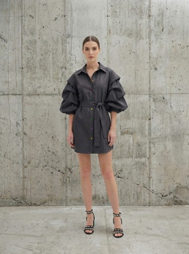 Go Mante. suknelė pilka tamsi