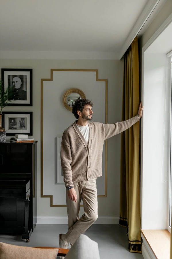 knoto. vyriškas merino vilnos megztinis