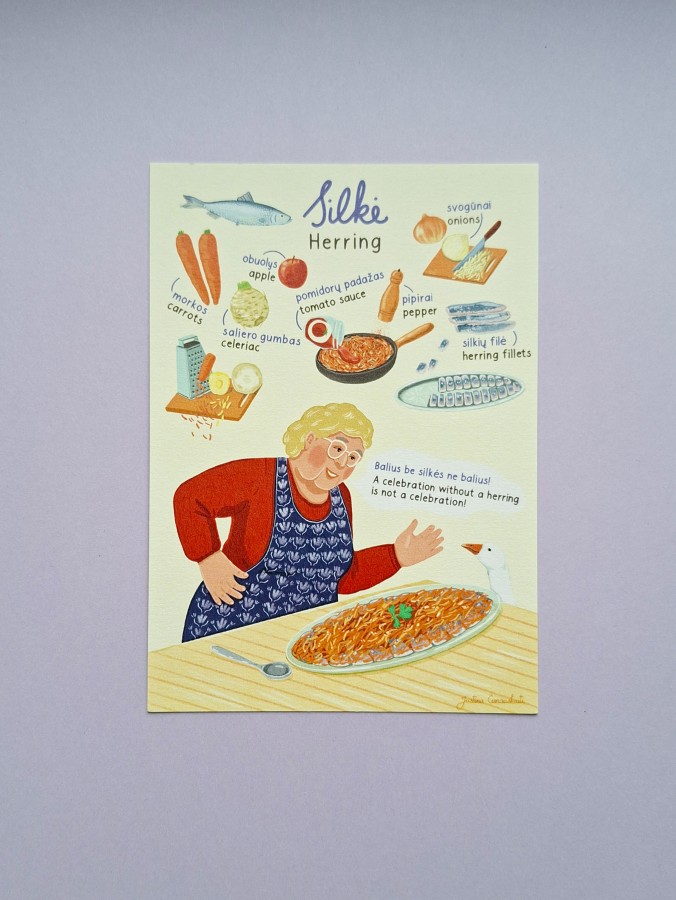 Justina Česnauskaitė. Atvirlaiškis silkė