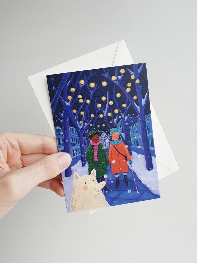 Justina Česnauskaitė. Atvirukas su voku alėja