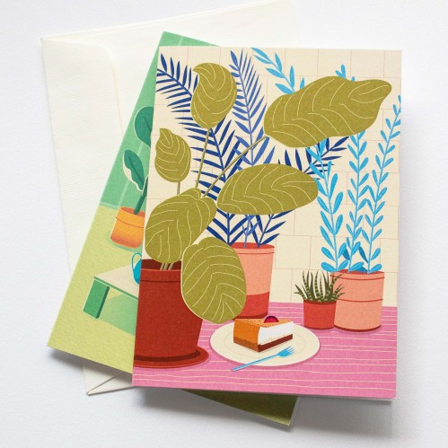 Justina Česnauskaitė. Atvirukas su voku augalai 