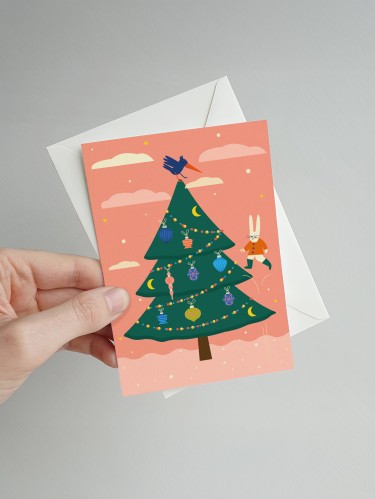 Justina Česnauskaitė. Atvirukas su voku kiškis