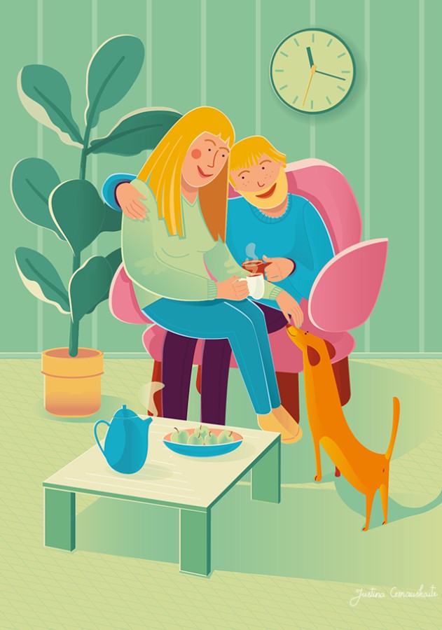 Justina Česnauskaitė. Atvirukas su voku Ryšys