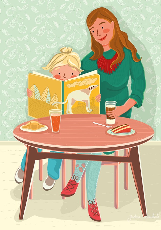 Justina Česnauskaitė. Atvirukas su voku Skaitymas