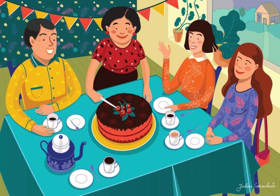 Justina Česnauskaitė. Atvirukas su voku šventė