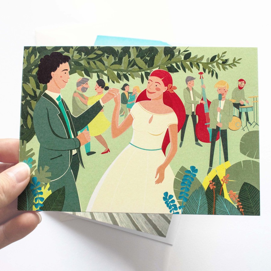 Justina Česnauskaitė. Atvirukas su voku Vestuvių šventė