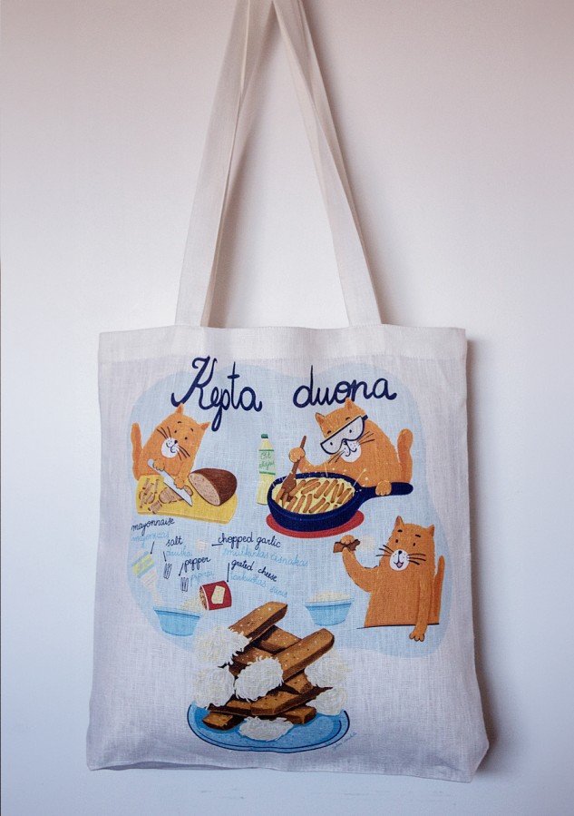 Justina Česnauskaitė. Lininis maišelis kepta duona