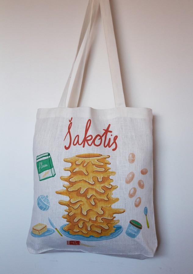 Justina Česnauskaitė. Lininis maišelis šakotis