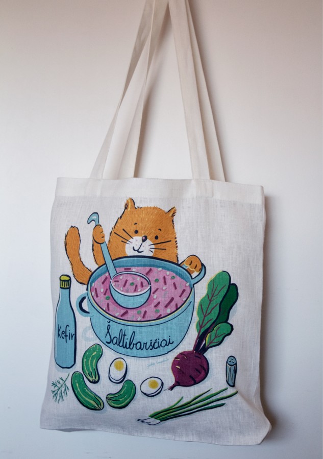 Justina Česnauskaitė. Lininis maišelis šaltibarščiai