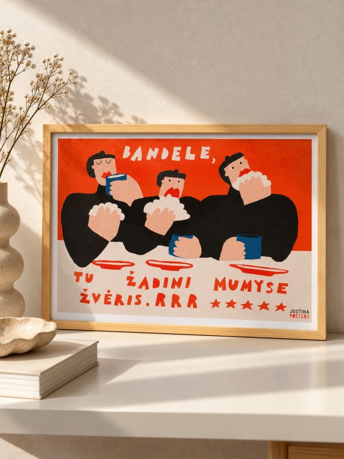 Justina Posters. Plakatas bandele su Rėmeliu