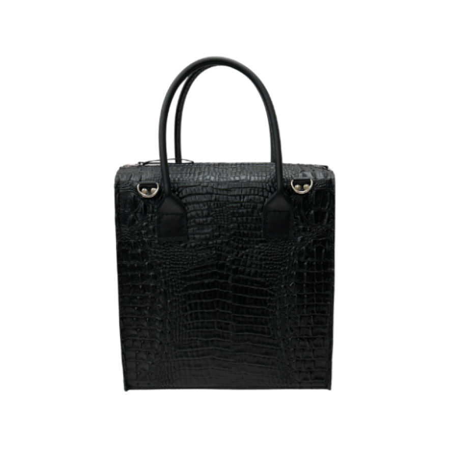 kartu. Rankinė Cinamonas  juodas roplys