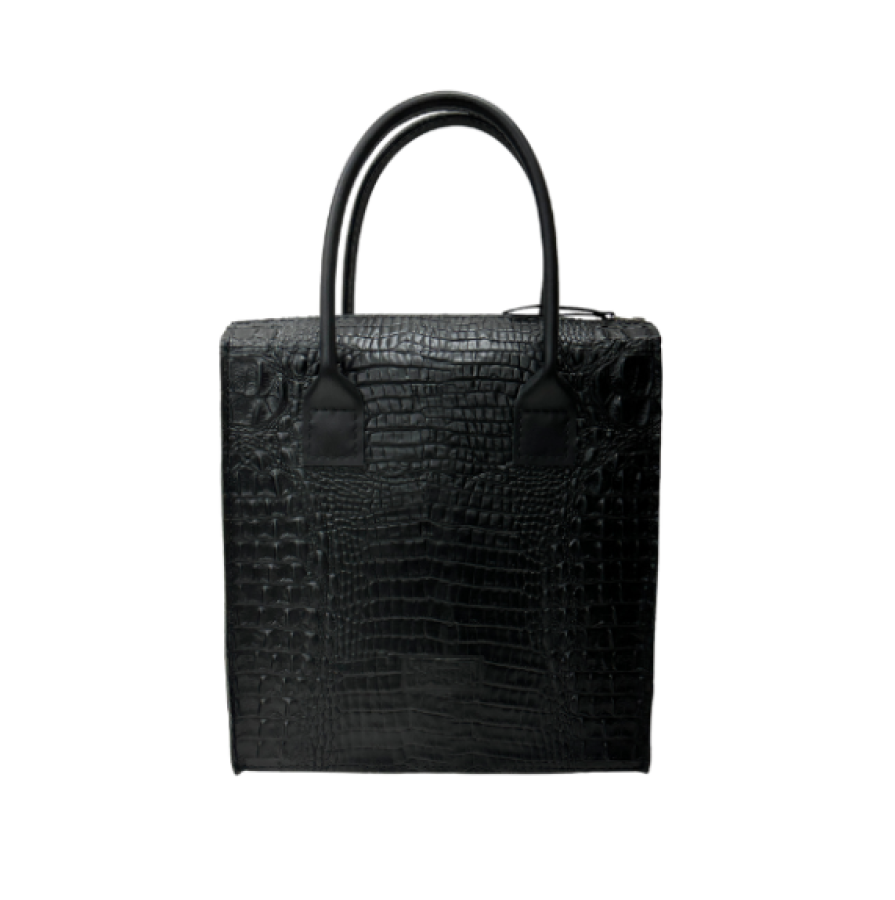 kartu. Rankinė Cinamonas  juodas roplys