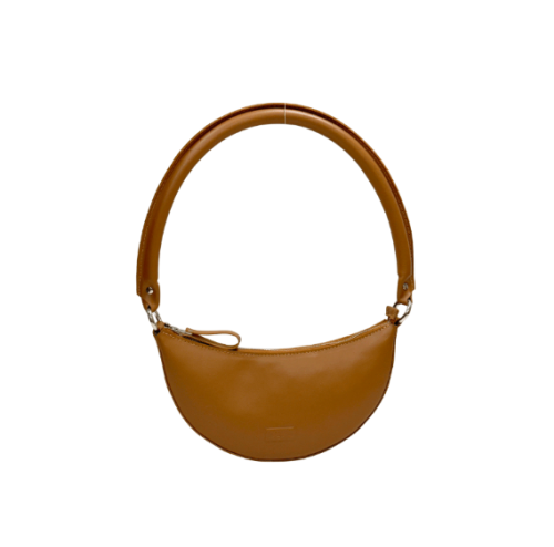 kartu. Rankinė svarainis mažesnė  karamelinė ruda