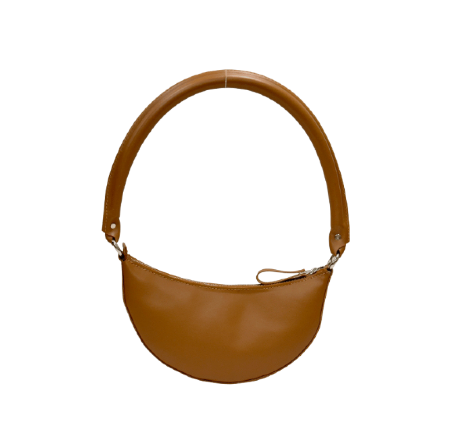 kartu. Rankinė svarainis mažesnė  karamelinė ruda