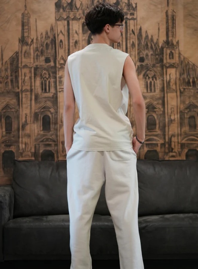 kasdienis. Core Tank Faded White marškinėliai