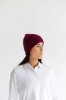 knoto. merino vilnos moteriška bordo kepurė