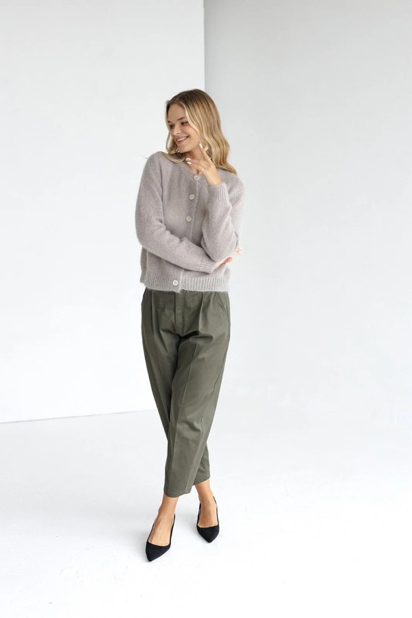 knoto. moherinis kreminis Kardiganas 