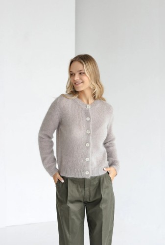 knoto. moherinis kreminis Kardiganas 