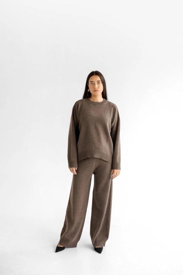 knoto. rudos merino vilnos kelnės